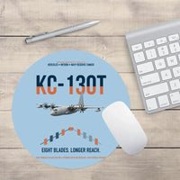 Thumbnail for KC-130T NP2000 design on light blue round mouse pad
