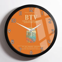 Thumbnail for Patrick Leahy Burlington International Airport BTV Wall-Clock Framed - Orange