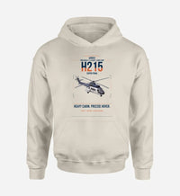 Thumbnail for Airbus H215 design on khaki double-side hoodie, single-side print
