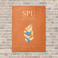 Thumbnail for Split Airport SPU - Canvas Framed - Orange