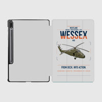 Thumbnail for Westland Wessex HU5 design on light gray samsung tablet tablet case