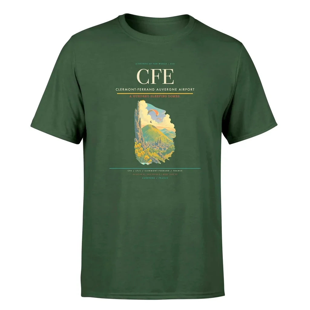 Clermont-Ferrand Airport (CFE) Premium T-Shirt Dark Green