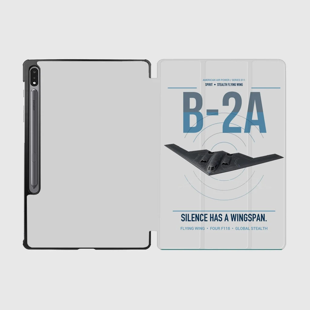 B-2A Spirit design on light gray samsung tablet tablet case