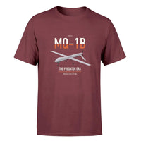 Thumbnail for MQ-1B Predator design on dark red double-side t-shirt, single-side print