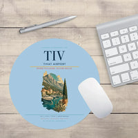Thumbnail for Tivat Airport (TIV) design on light blue round mouse pad