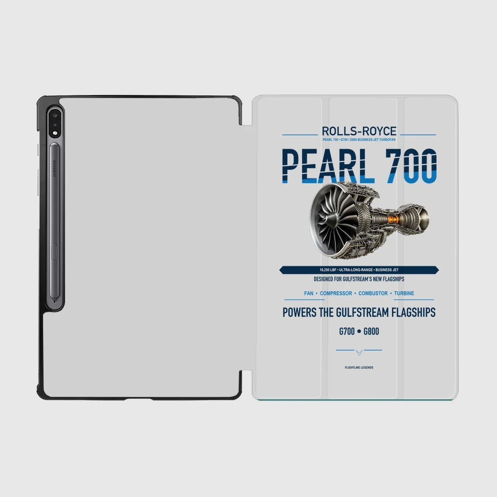 PEARL 700 design on light gray samsung tablet tablet case