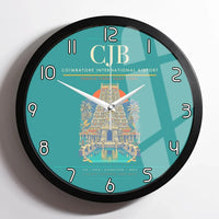 Thumbnail for Coimbatore International Airport CJB Wall-Clock Framed - Turquoise