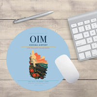 Thumbnail for Oshima Airport (OIM) design on light blue round mouse pad