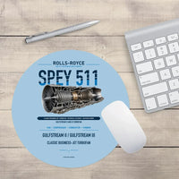 Thumbnail for SPEY 511 design on light blue round mouse pad