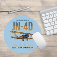 Thumbnail for Curtiss JN-4D Jenny design on light blue round mouse pad