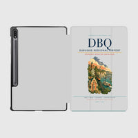 Thumbnail for Dubuque Regional Airport (DBQ) design on light gray samsung tablet tablet case