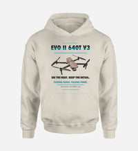 Thumbnail for Autel EVO II Dual 640T V3 design on khaki hoodie single side