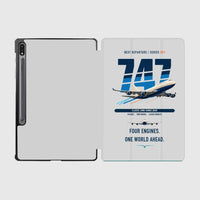 Thumbnail for Boeing 747-400 design on light gray samsung tablet tablet case
