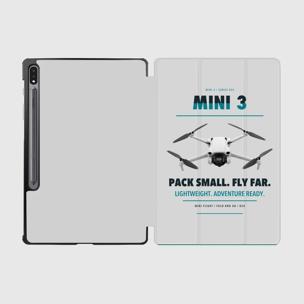 DJI Mini 3 design on light gray samsung tablet tablet case