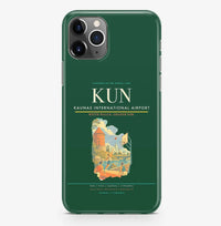 Thumbnail for Kaunas Airport (KUN) design on dark green iPhone 16 Pro MagSafe case