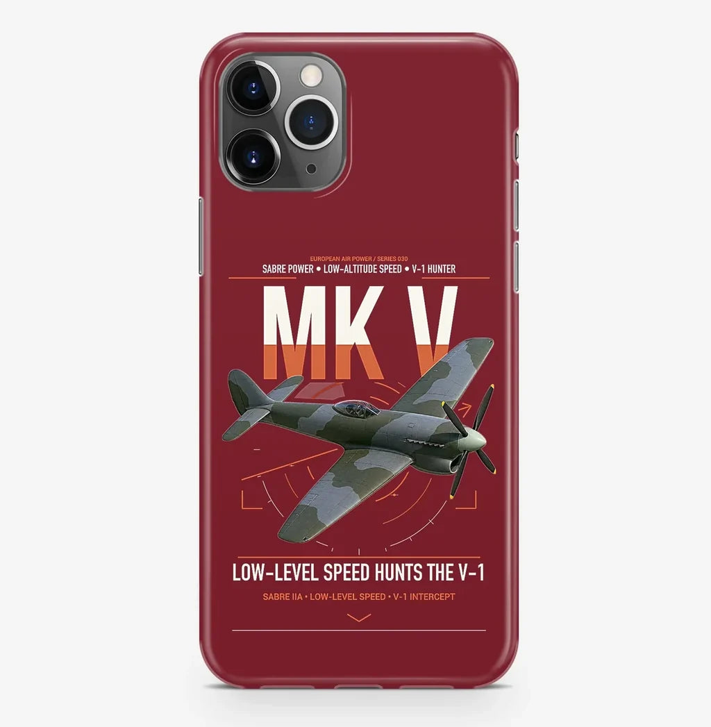 Hawker Tempest Mk V design on dark red magsafe iphone case, for iPhone Pro Max