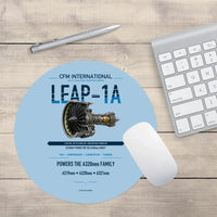 Thumbnail for CFM LEAP-1A design on light blue round mouse pad
