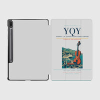 Thumbnail for Sydney–J.A. Douglas McCurdy Airport (YQY) design on light gray samsung tablet tablet case