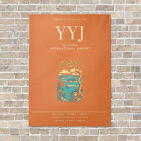 Thumbnail for Victoria International Airport YYJ - Canvas Framed - Orange