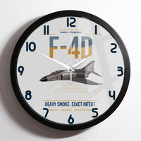 Thumbnail for F-4D Phantom II design on light gray framed wall clock