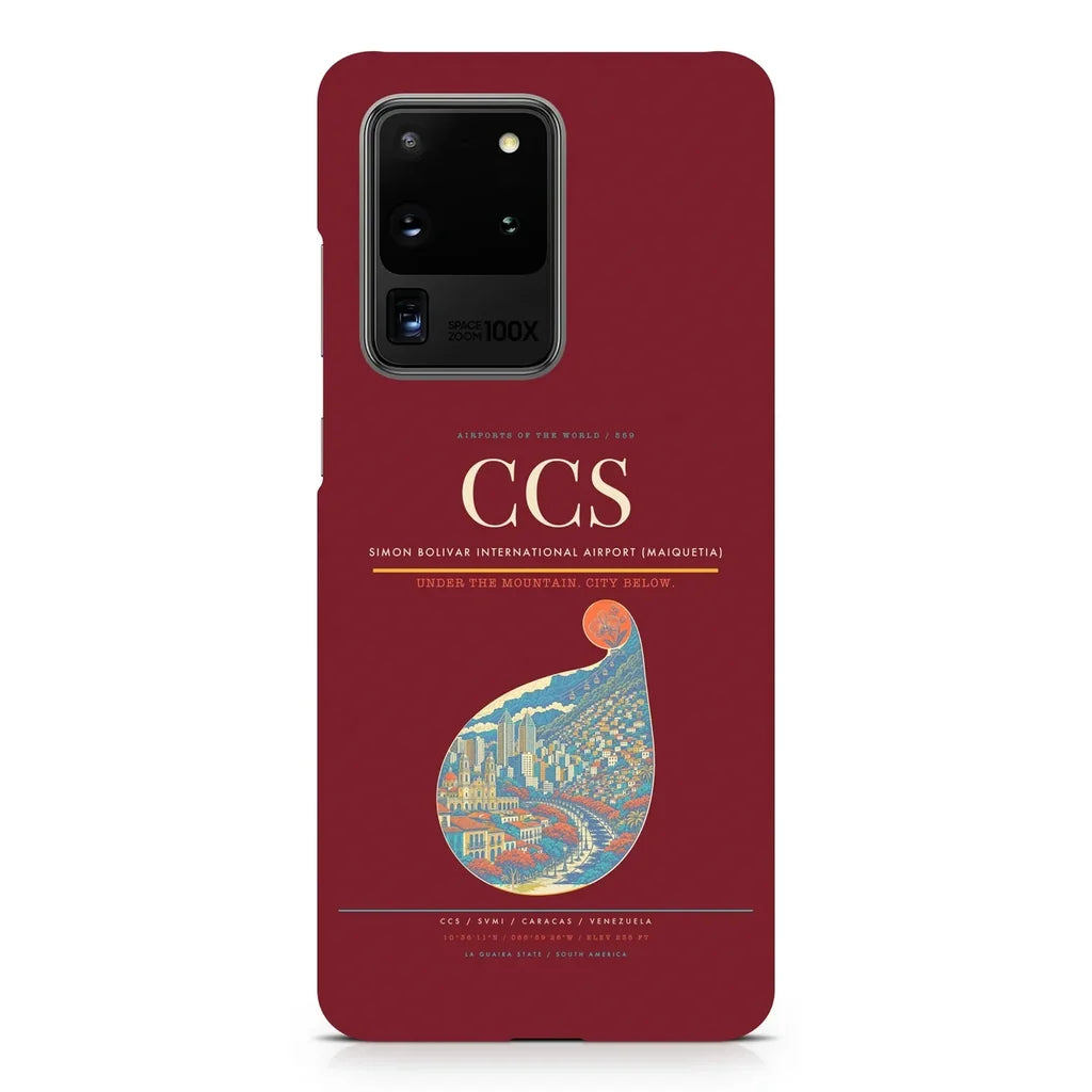 Simon Bolivar International Airport (Maiquetia) CCS Samsung Case - Dark Red