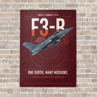 Thumbnail for Dassault Rafale C — F3-R standard vertical canvas print - no frame - dark red background