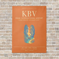 Thumbnail for Krabi International Airport KBV - Canvas Framed - Orange