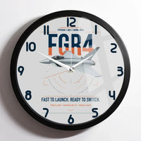 Thumbnail for Eurofighter Typhoon FGR4 design on light gray framed wall clock