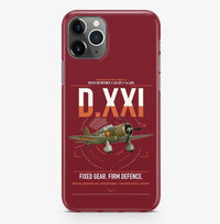 Thumbnail for Fokker D.XXI — Dutch LVA aircraft 221 design on dark red magsafe iphone case, for iPhone Pro Max