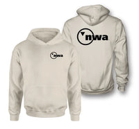 Thumbnail for Northwest Airlines NEW logo on khaki double side hoodie