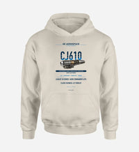 Thumbnail for CJ610 design on khaki hoodie single side