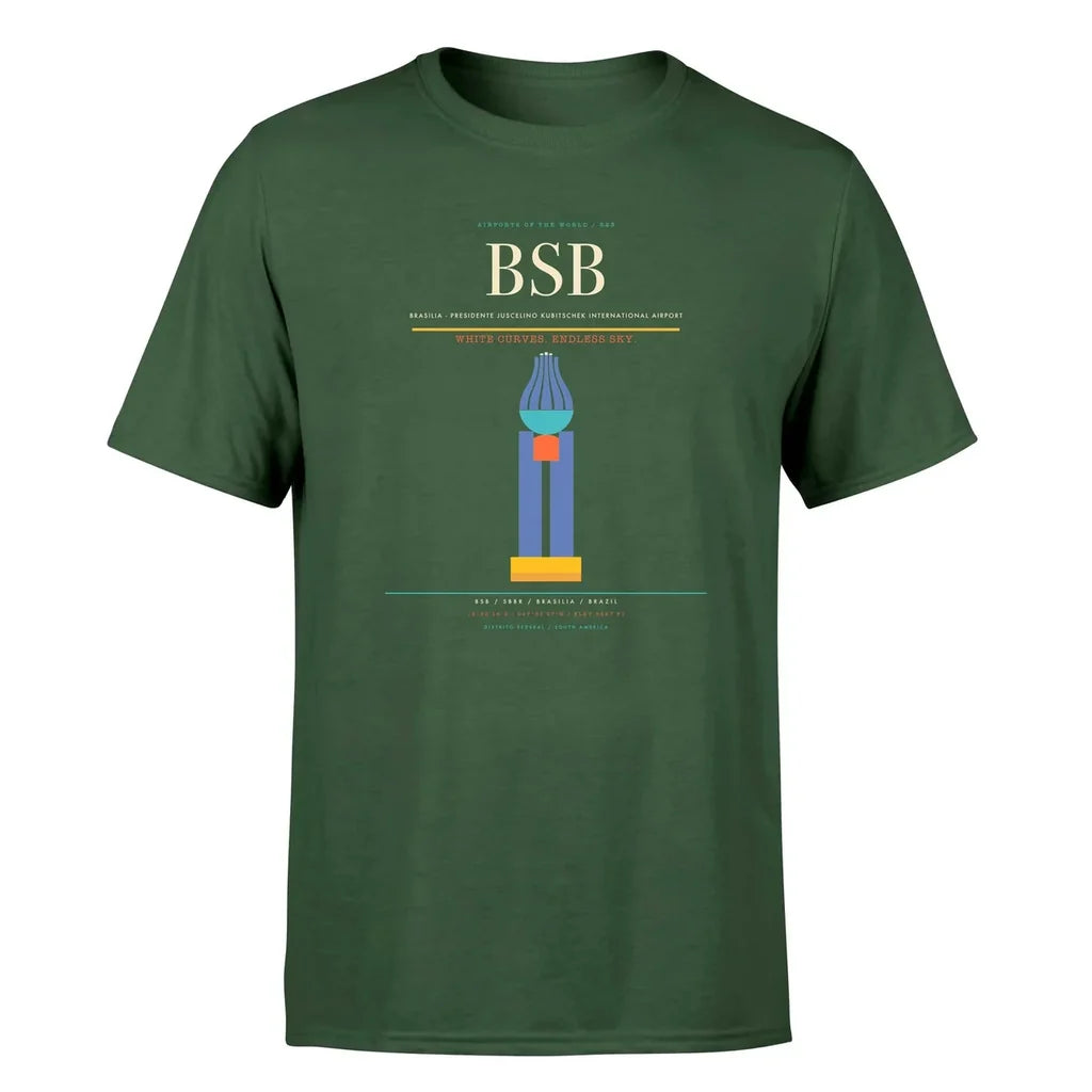 Brasilia Airport (BSB) Premium T-Shirt Dark Green
