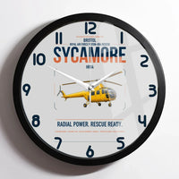 Thumbnail for Bristol Sycamore HR14 design on light gray framed wall clock