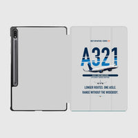 Thumbnail for Airbus A321LR design on light gray samsung tablet tablet case