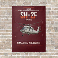 Thumbnail for Kaman SH-2F Seasprite vertical canvas print - no frame - dark red background