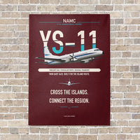 Thumbnail for NAMC YS-11A vertical canvas print - no frame - dark red background