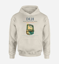 Thumbnail for Duluth International Airport (DLH) design on khaki hoodie single-side print