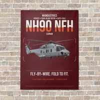 Thumbnail for NHIndustries NH90 NFH Caïman vertical canvas print - no frame - dark red background