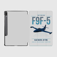Thumbnail for F9F-5 Panther design on light gray samsung tablet tablet case