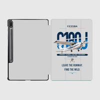 Thumbnail for Cessna 180J Skywagon design on light gray samsung tablet tablet case