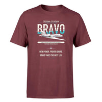 Thumbnail for Cessna Citation Bravo design on dark red double-side t-shirt, single-side print