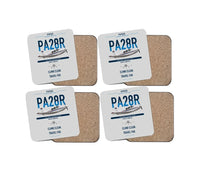 Thumbnail for Piper PA-28R Arrow III design on light gray 4 pieces set coaster