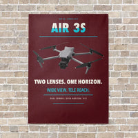 Thumbnail for DJI Air 3S vertical canvas print - no frame - dark red background
