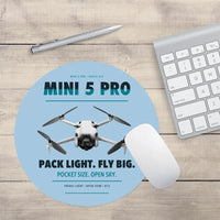 Thumbnail for DJI Mini 5 Pro design on light blue round mouse pad