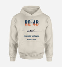 Thumbnail for RQ-4B Global Hawk design on khaki double-side hoodie, single-side print