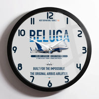 Thumbnail for Airbus A300-600ST BelugaST design on light gray framed wall clock