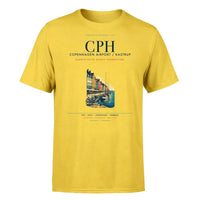 Thumbnail for Copenhagen Airport (CPH) T-Shirt single-side front print in Yellow | copenhagen-cph-airport-double-side-t-shirt