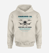 Thumbnail for Draganfly Commander 3XL design on khaki hoodie single side