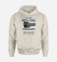 Thumbnail for RB211-535E4 design on khaki hoodie single side