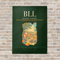 Thumbnail for Billund Airport BLL - Canvas No Frame - Dark Green